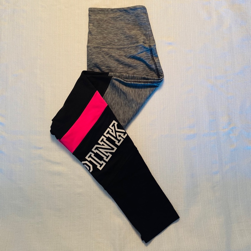 NWOT Victoria Secret Pink Color Block Leggings